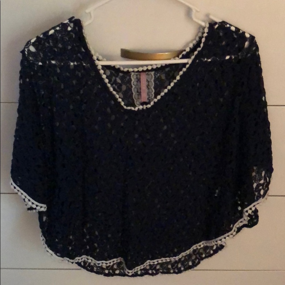 See through knitted shirt